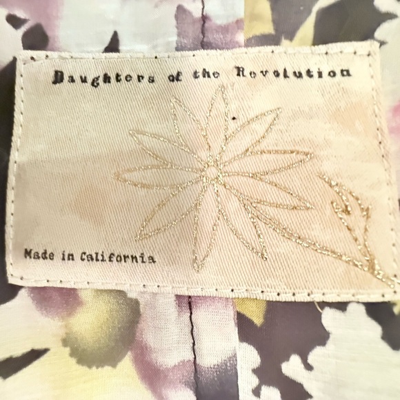 Y2K Vintage Black/Cream Ruffled Floral Midi Dress w/Flutter Sleeves Size Small - Picture 8 of 10